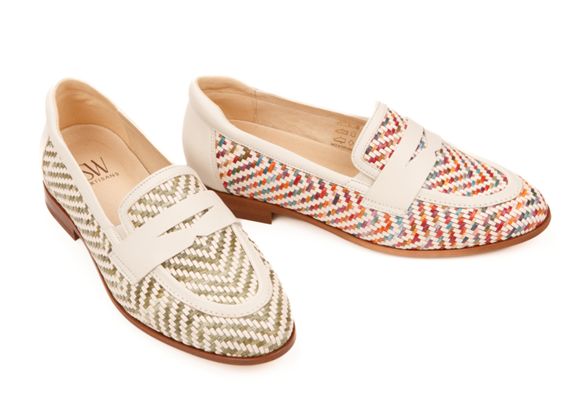 Comfortabel de lente in met de gevlochten SOFTWAVES mocassins 